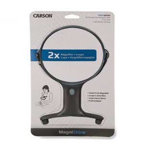 Carson HF-66 Hanging magnifier 2x130mm with LED - Practical reading aid