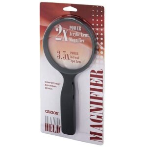 Carson hand magnifier 2x magnification 110mm lens...