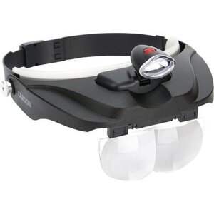 Carson MagniVisor Deluxe PRO Series LED Head Loupe with 4...