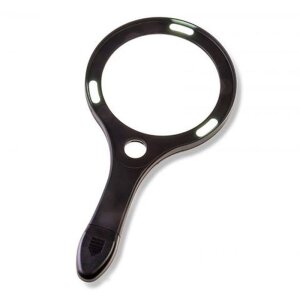 Carson Handheld Magnifier Aspherical 2x magnification 110mm AS-95 with LED