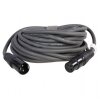 XLR cable 3-pin male to female 10m dark grey flexible