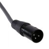 XLR cable 3-pin male to female 10m dark grey flexible