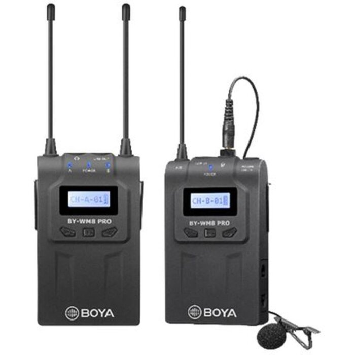 BOYA BY-WM8 Pro-K1 lavalier microphone wireless for DSLR smartphones 100m range