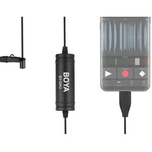 Boya BY-DM2 Lavalier Microphone USB-C Android Omnidirectional 6m Cable Windscreen