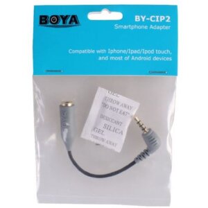 BOYA BY-CIP2 smartphone adapter for Boya microphones iPhone Android 3.5mm connection