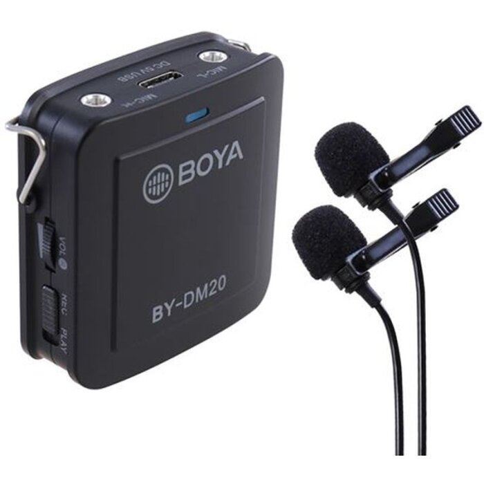 Boya BY-DM20 Duo lavalier microphone iOS Android USB-C USB-A Stereo/Mono 3.5mm Output