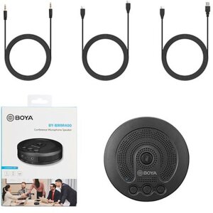 Boya BY-BMM400 External Microphone Speaker 360 degree USB-C TRRS 3.5mm PC Smartphone