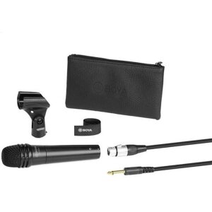 Boya BY-BM57 Dynamic Handheld Microphone Black 5m XLR Cable Swivel Mount