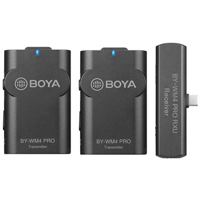 BOYA BY-WM4 Pro-K6 Dual Lavalier Microphone Wireless for Android 2.4 GHz USB-C