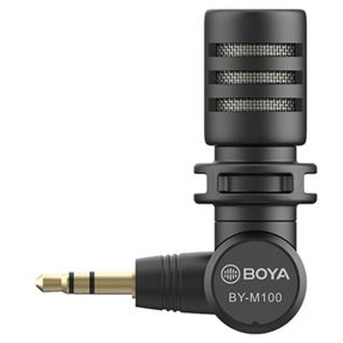 Boya BY-M110 Mini Condenser Microphone TRRS 3.5mm Omnidirectional 180° rotatable