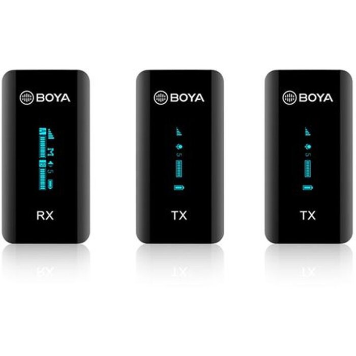 Boya BY-XM6-S2 Ultra compact wireless microphone 2.4 GHz 7 hours OLED display