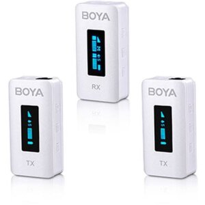 Boya BY-XM6-K2W Wireless microphone set Two transmitters...