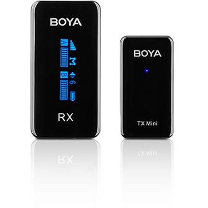 BOYA BY-XM6-S1 Mini Wireless Microphone Set for iPhone iPad 100m range 6h battery