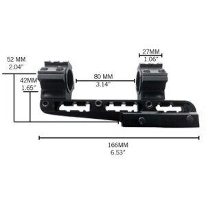 Universal cone cantilever mount - Robust mount for riflescopes