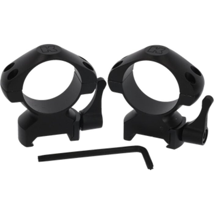 Cone quick release mounting rings 30 mm high - Black