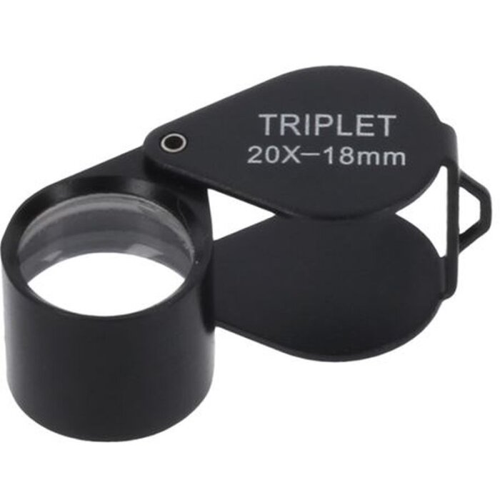 Byomic triplet folding magnifier BYO-IT2018 20x18mm 20x magnification