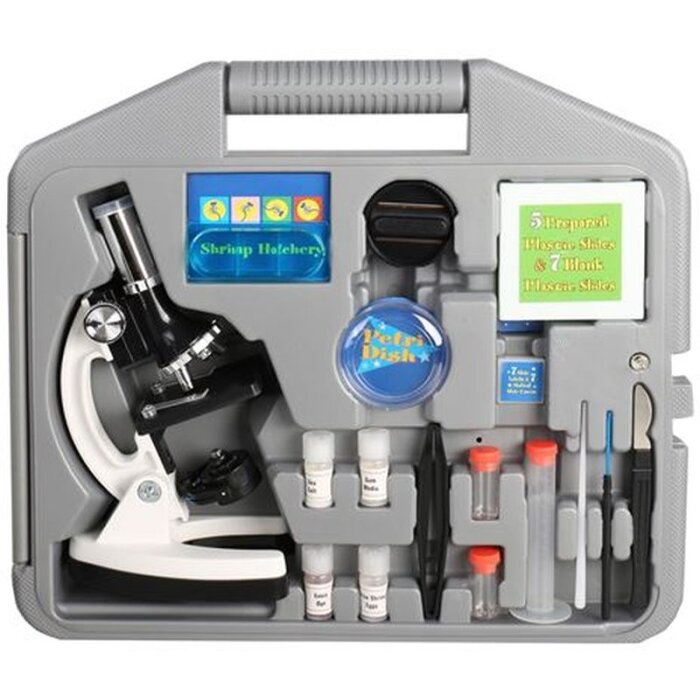 Byomic beginner microscope set 100-900x with case