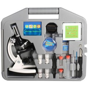 Byomic beginner microscope set 100-900x with case