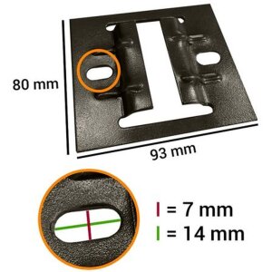 Falcon Eyes mounting plate 3330C 8x9.2cm 4 pcs. for B-3030C