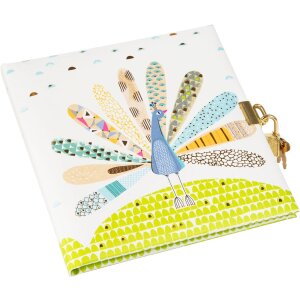 Goldbuch diary with lock Pavo 16,5x16,5 cm 96 white pages