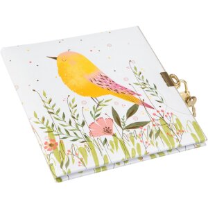 Goldbuch diary with lock Sparrow 16,5x16,5 cm 96 white pages