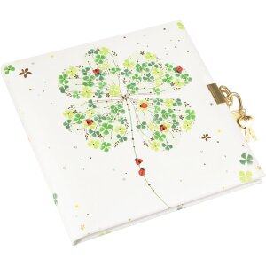 Goldbuch diary with lock Lucky Clover 16,5x16,5 cm 96...