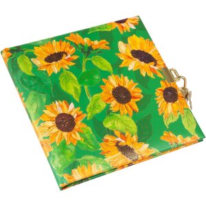 Goldbuch diary with lock Sunflower green 16,5x16,5 cm 96...