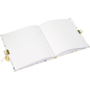 Goldbuch diary with lock Summer Meadow white 16,5x16,5 cm 96 white pages