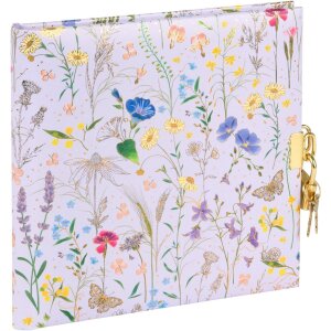 Goldbuch diary with lock Summer Meadow lilac 16,5x16,5 cm...