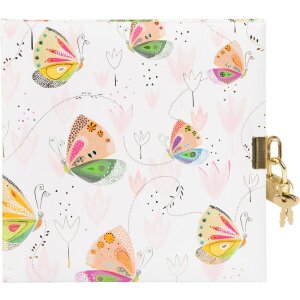 Goldbuch diary with lock Mariposa 16,5x16,5 cm 96 white...