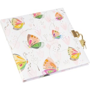 Goldbuch diary with lock Mariposa 16,5x16,5 cm 96 white...