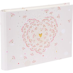 Goldbuch Photo Guestbook Golden Heart 29x23 cm 50 white pages