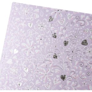 Goldbook guestbook Finamente lilac 25x20 cm 100 white pages silver embossing