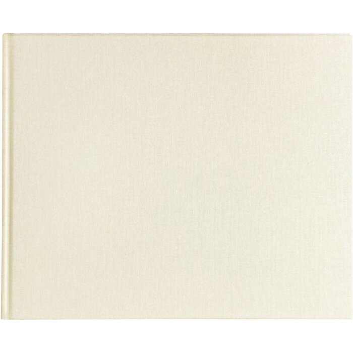 Gold Book Guestbook Linum Beige 25x20 cm 100 white pages