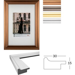 Walther picture frame Venice glossy wood look 13x18 to...