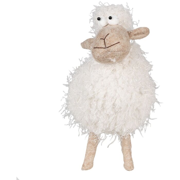 Clayre & Eef 65273 Decoration Sheep 12x12x25 cm White