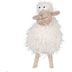 Clayre & Eef 65273 Decoration Sheep 12x12x25 cm White