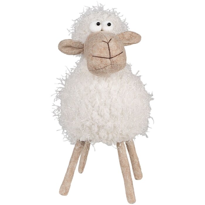 Clayre & Eef 65274 Decoration Sheep 16x16x30 cm White