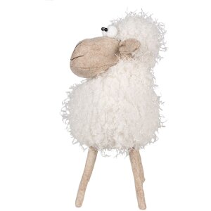 Clayre & Eef 65274 Decoration Sheep 16x16x30 cm White