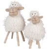 Clayre & Eef 65274 Decoration Sheep 16x16x30 cm White