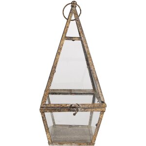 Clayre & Eef 65277 Lantern 19x19x45 cm Brown