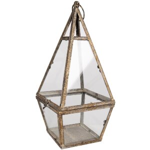 Clayre & Eef 65277 Lantern 19x19x45 cm Brown