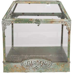 Clayre & Eef 65278 Mini Greenhouse 33x21x36 cm green...