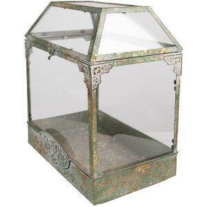 Clayre & Eef 65278 Mini Greenhouse 33x21x36 cm green...