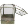 Clayre & Eef 65278 Mini Greenhouse 33x21x36 cm green vintage metal glass