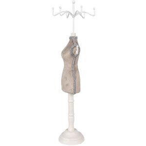 Clayre & Eef 65311 Jewellery stand 12x12x39 cm Beige...