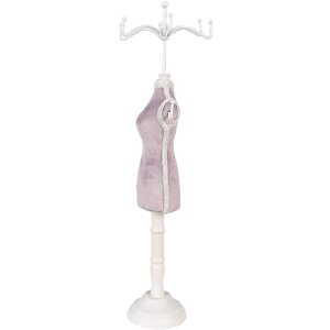 Clayre & Eef 65312 Jewellery stand 12x12x39 cm Purple...