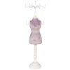 Clayre & Eef 65312 Jewellery stand 12x12x39 cm Purple White