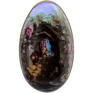 Clayre & Eef 65341 Decoration Egg 7x11x7 cm Purple