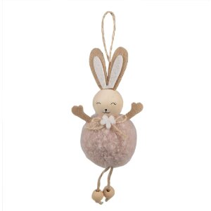 Clayre & Eef 65346 Decoration Pendant Rabbit 7x4x15...